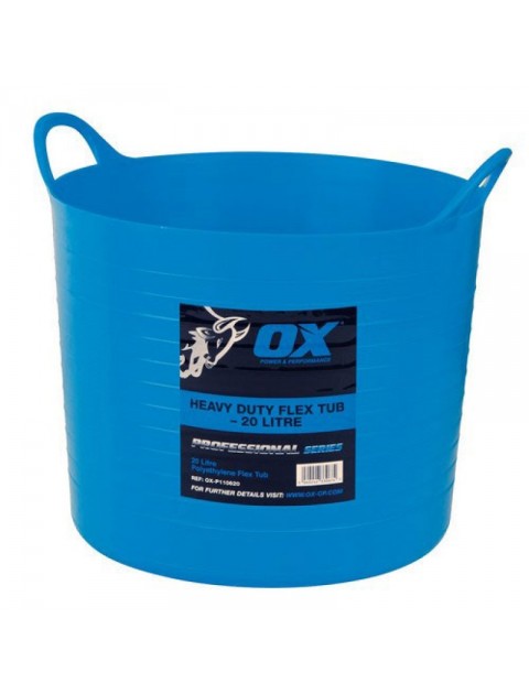 OX Blue Heavy Duty Flexi-Tub 20 Litre Site Products